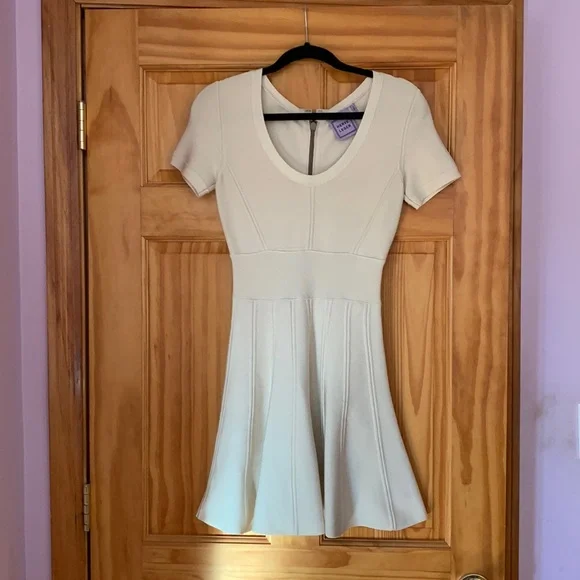Herve Leger | Dresses | Nwot Herve Leger Short Sleeve Fit And Flare Bandage  Dress | Poshmark